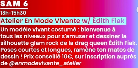 Atelier modèle vivant.e