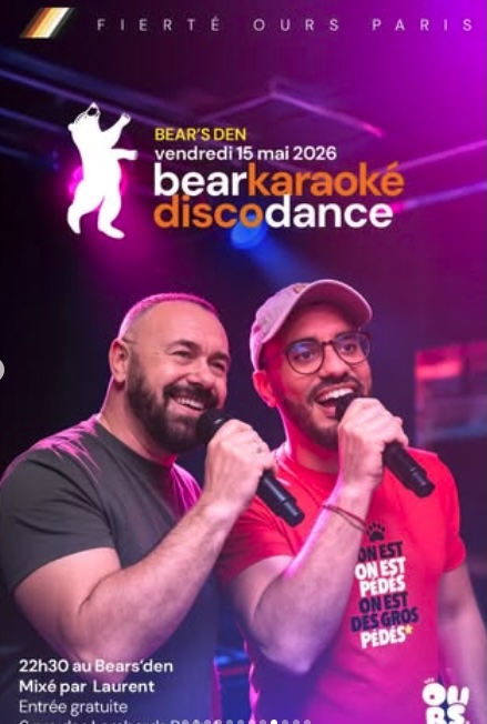 Fierté Ours de Paris 2026 : Bear karaoké disco dance