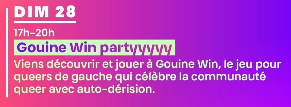 Gouine win party