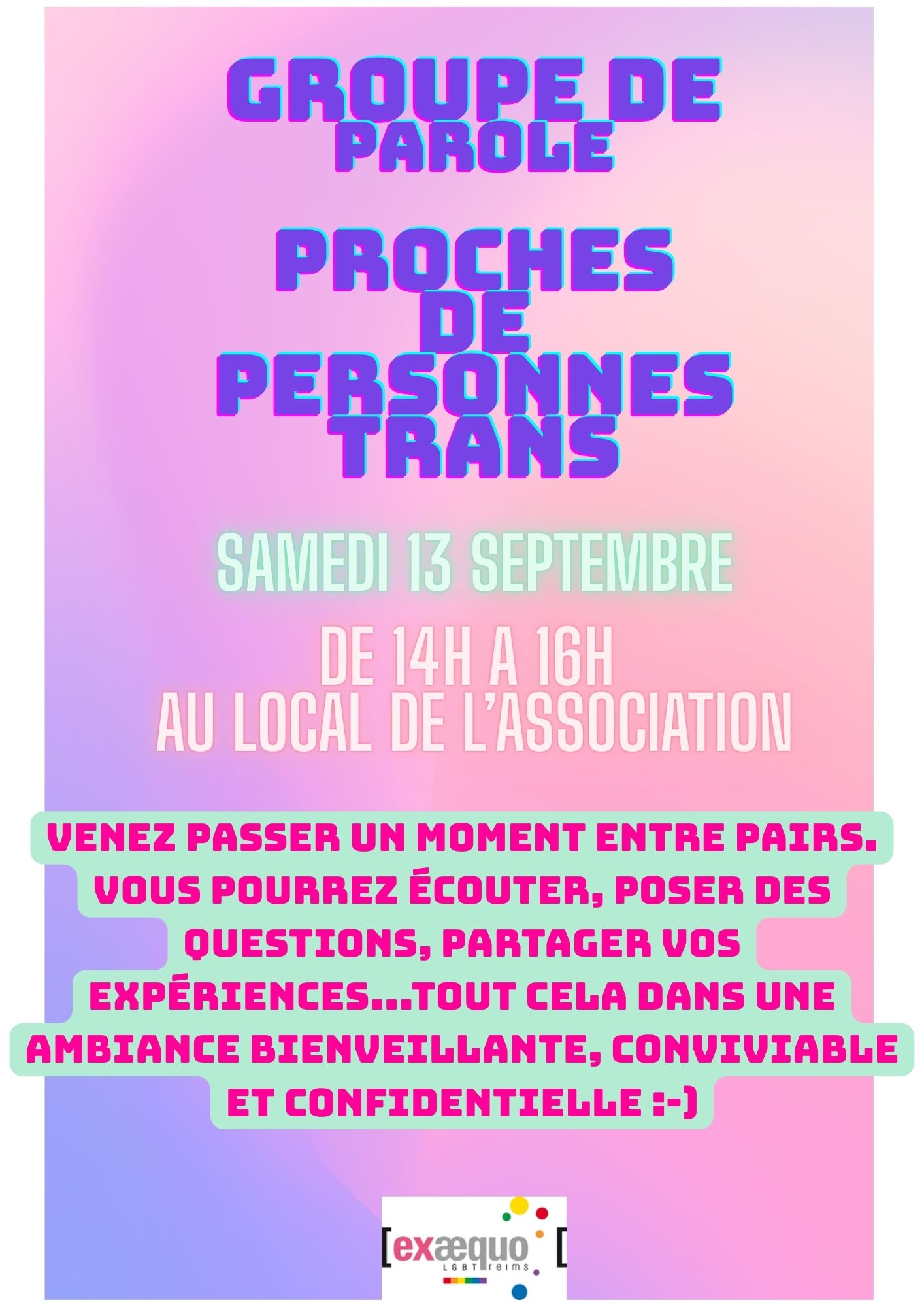 Groupe de parole proches de personnes trans