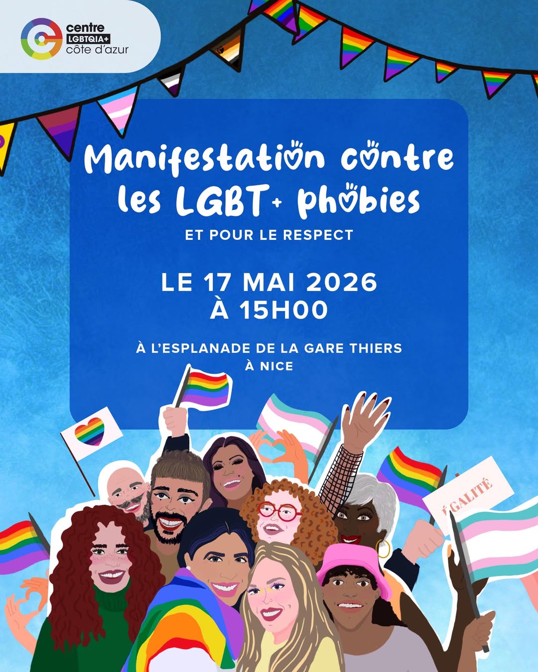 Manifestation contre les LGBT+ phobies