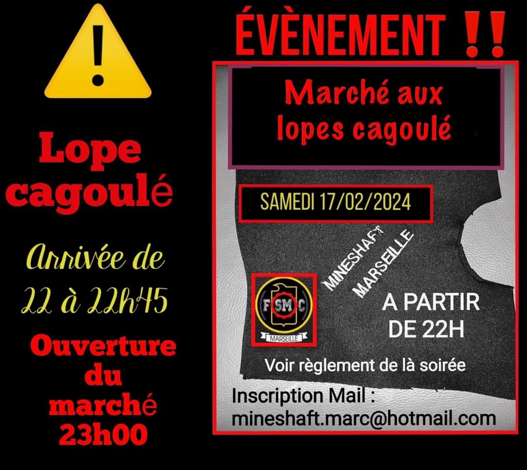 Marché aux lopes cagoulé