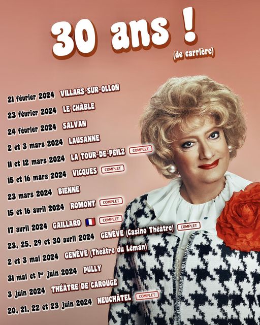 Marie-Thérèse Porchet - 30 ans (de carrière)
