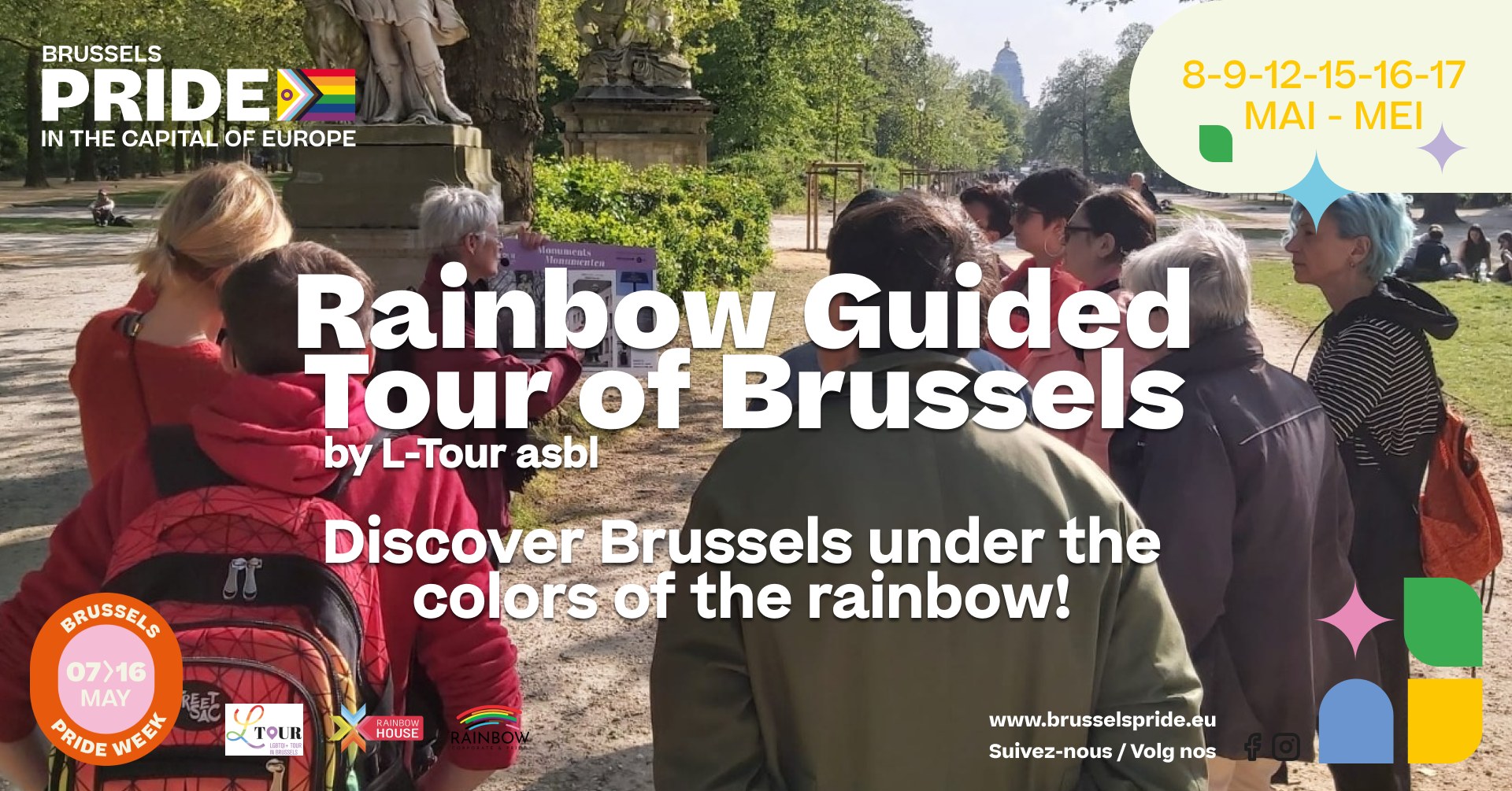 Rainbow guided tours of Brussels