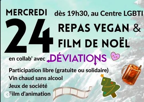 Repas vegan & film de Noël