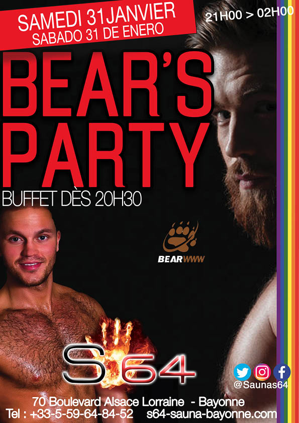Sauna/cruising - bear's party dès 21h
