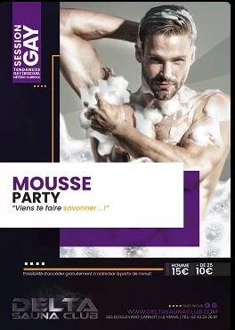 Sauna/cruising - session gay - Mousse party