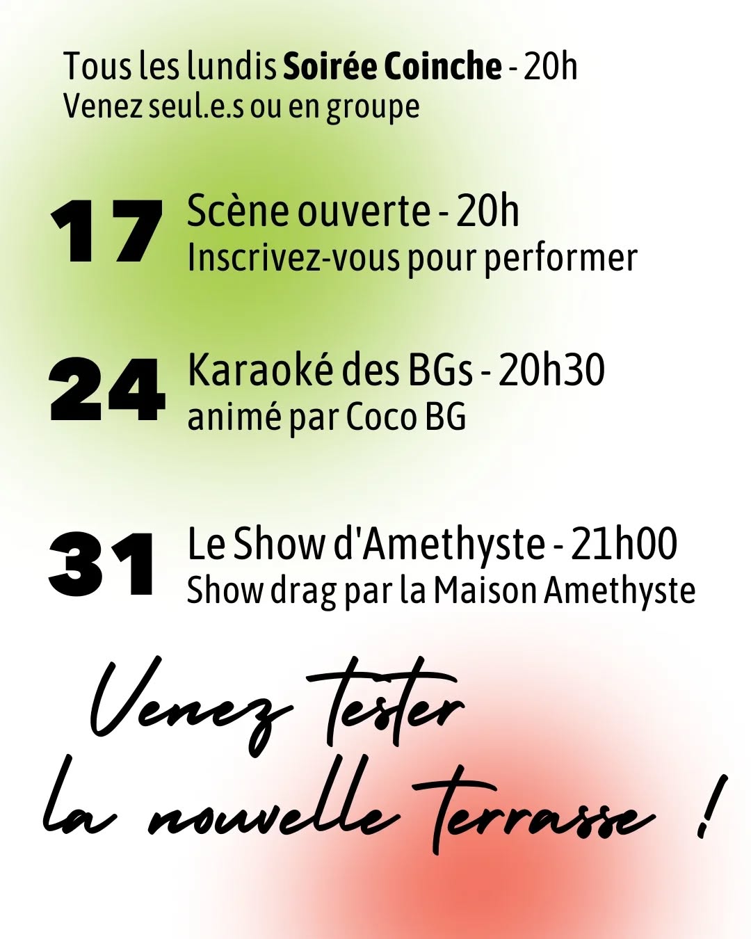 Soirée scène ouverte • Agenda