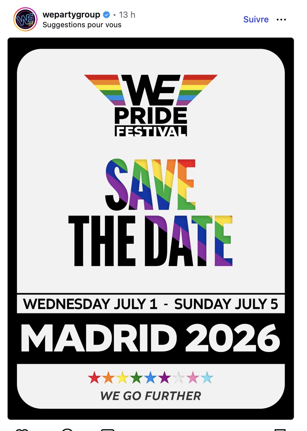 WE Pride festival Madrid 2026